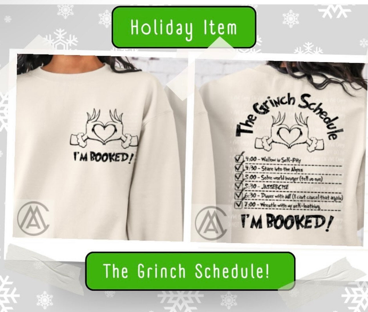 Grinch I am Booked! Crewneck