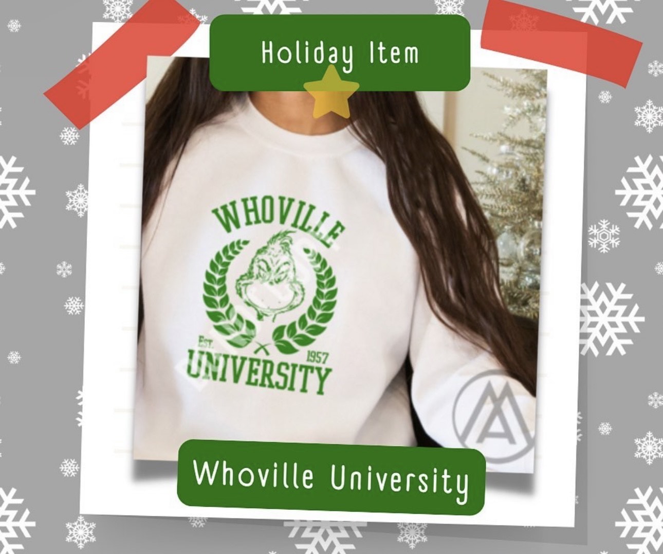 Whoville University Grinch Crewneck